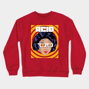 Acid Retro 3d glasses Trippy Laser Eyes Crewneck Sweatshirt